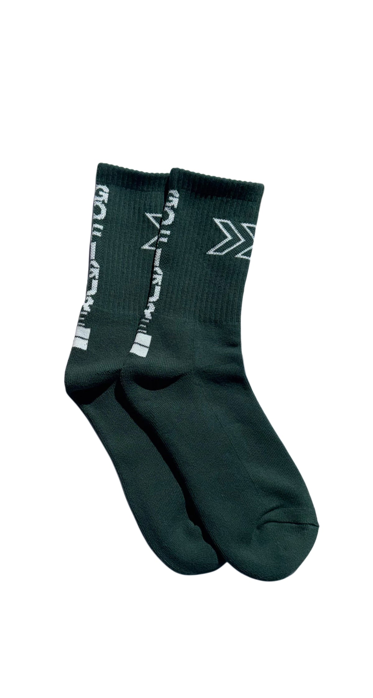 Green and White Socks