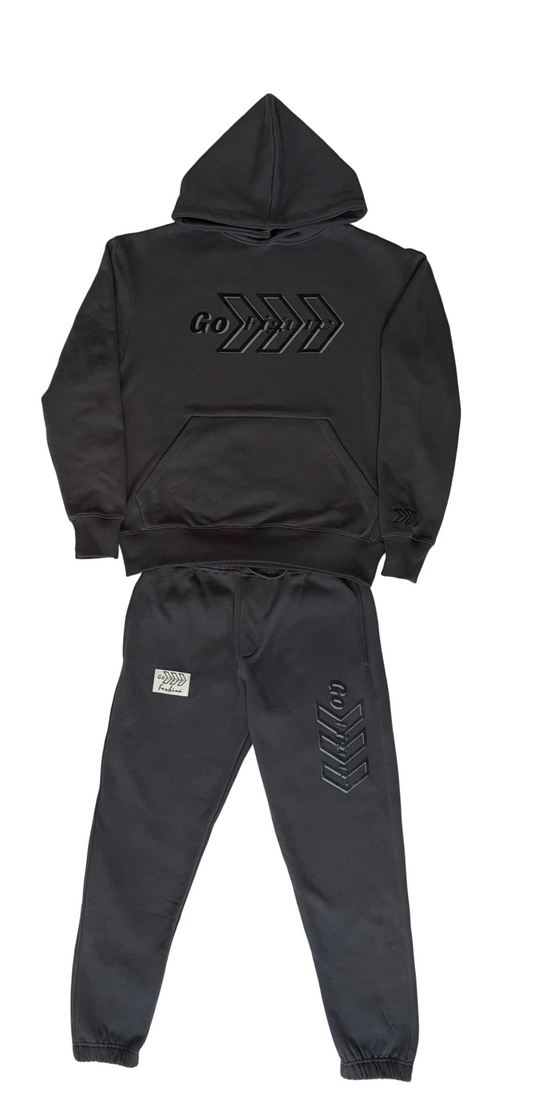 Go Figure Black Out Sweatsuit